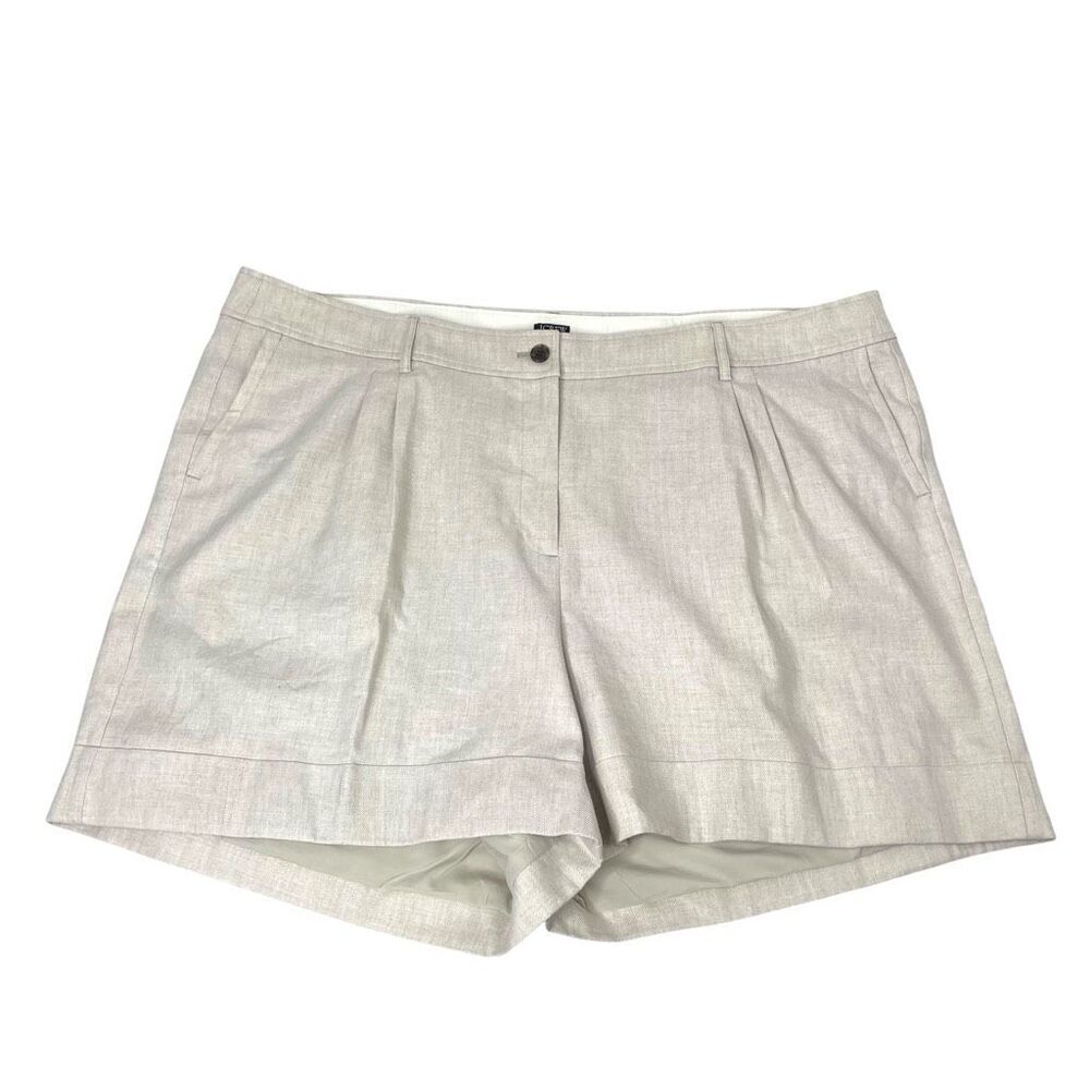 NEW J. Crew Remi‎ short in stretch linen blend Size 24 oatmeal neutral - Picture 3 of 9
